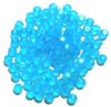 50 6mm Transparent Matte Aqua AB Round Beads